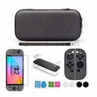 ZESTAW XXL 2x etui do Nintendo Switch 2 2025 szkło, 2x osłona, 4x nakładki