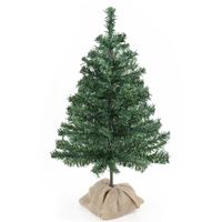 Choinka sztuczna 60 cm sosna naturalna z jutą małe drzewko świateczne na stolik, biurko