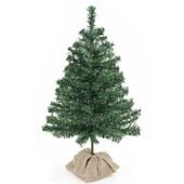 Choinka sztuczna 60 cm sosna naturalna z jutą małe drzewko świateczne na stolik, biurko