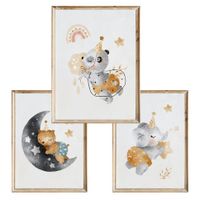 Zestaw trzech plakatów dla dzieci Dreamy Animals 2