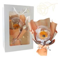 bukiet zapachowych kwiatów mydlanych w torebce na prezent, kula, świecące