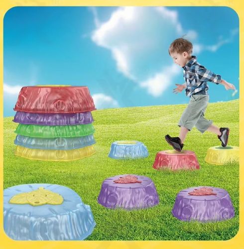 KAMIENIE BALANSUJĄCE SWIECĄCE TRENING RÓWNOWAGI SENSORYCZNE OGRODOWE 10szt. na Arena.pl