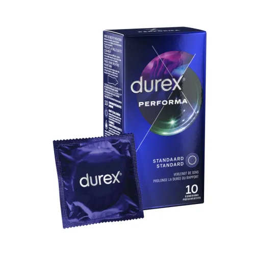 durex performa 10 szt. - prezerwatywy z systemem opoźniającym, 56 mm na Arena.pl