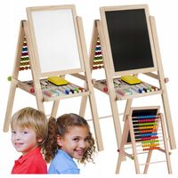 TABLICA DLA DZIECI 2w1 MEGNETYCZNA KREDOWA DUŻA DO RYSOWANIA PISAKI KREDA