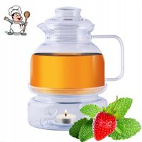 Dzbanek 1,5l. Z PODGRZEWACZEM do kawy herbaty do ZIÓŁ szklany ŻAROODPORNY