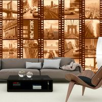 Fototapeta - Nowy Jork - Kolaż (sepia) 50x1000