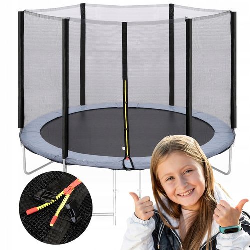 SIATKA DO TRAMPOLINY ZEWNĘTRZNA 8FT 244/250/252 na 6 SŁUPKÓW MOCNA OCHRONNA na Arena.pl