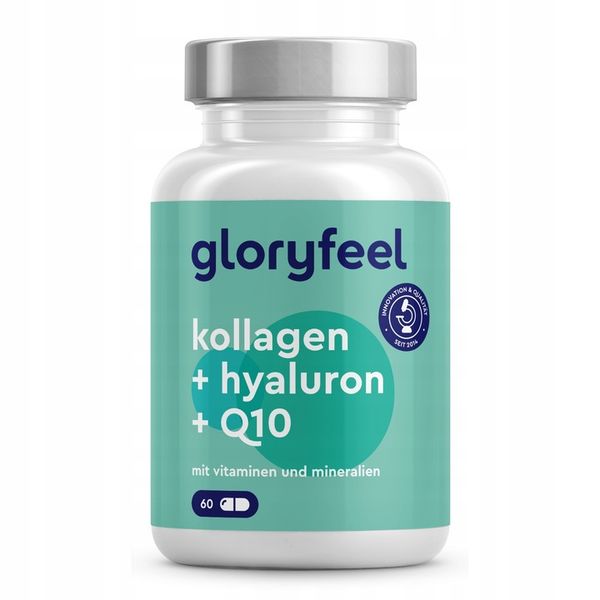 KOLAGEN RYBI + KOENZYM Q10 + KWAS HIALURONOWY skóra włosy 60 kaps gloryfeel zdjęcie 1