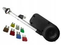 ANTENA ELEKTRYCZNA WYSUWANA AUTOMAT 12V UNIWERSALNA GUMY 1M 100CM SZYBKA