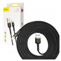 Kabel USB Lightning  Baseus Cafule 2A 3m (złoto-czarny)