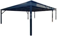 Wiata samochodowa - Carport 9x5,5m - Antracyt - dach spad w tył GP589