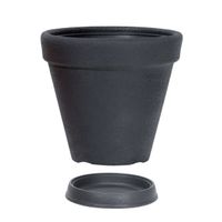 Doniczka okrągła Classic DBC46 z podstawką | Antracyt, Wymiary 45x39 cm, Prosperplast