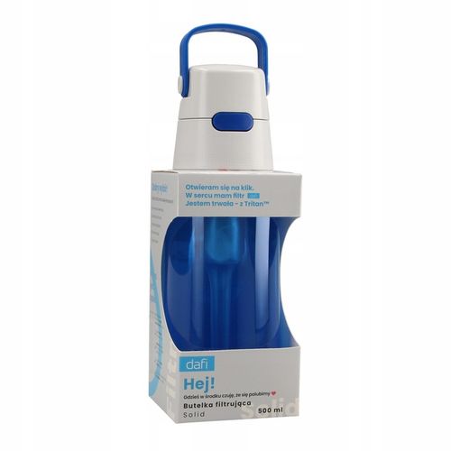 Butelka Dafi SOLID 0,5L z wkładem filtrującym (szafirowa) BARWIONY KORPUS na Arena.pl