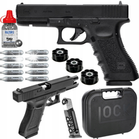 Pistolet wiatrówka Glock 17 blowback 4,5 mm BB diabolo + 10 CO2 + Śrut 1500