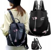 Plecak damski miejski sportowy pojemny modny  T118_A_Czarny