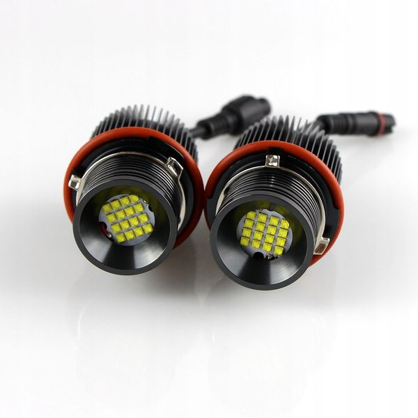 2SZT ŻARÓWKI BMW RINGI LED MARKER 160W do BMW E39 E53 E60 E61 E65 E87 6250K zdjęcie 5