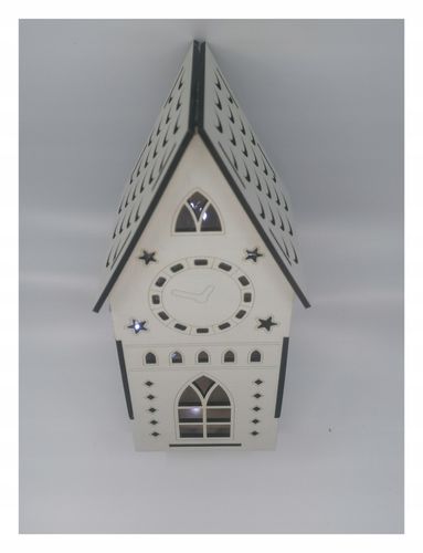 Domek lampion, oświetlenie led ciepłe, HIT biały hdf na Arena.pl