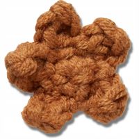 Crocs Przypinka Ozdoba Charms Jibbitz Do Butów Crafted Crochet Brown Star