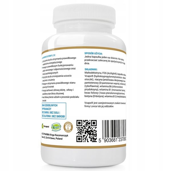 Witamina B-200 Complex B6 B9 B1 B2 B5 B7 B12 B3 zdjęcie 5