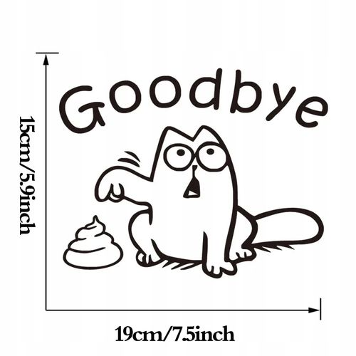 Naklejka Wlepka na Toalete Kibel WC Zarcik Pożegnanie z Klockiem Shit Papa na Arena.pl