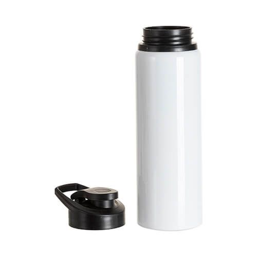 Butelka 750 ml na wodę z klapką do sublimacji - biała na Arena.pl