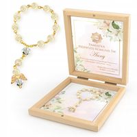 Różaniec dziesiątek PAMIĄTKA KOMUNI pudełko nadruk