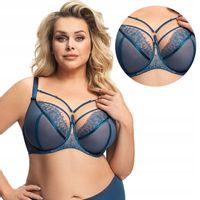 Biustonosz GORSENIA K496 PARADISE niebieski, 75K