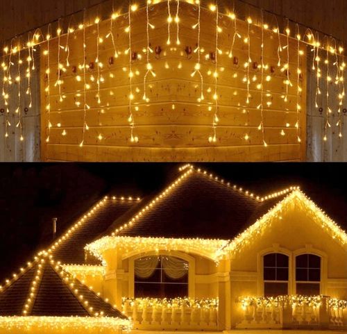 SOPLE 500 LED KURTYNA LAMPKI ZEWNĘTRZNE IP44 + FLASH Białe Ciepłe 23M na Arena.pl