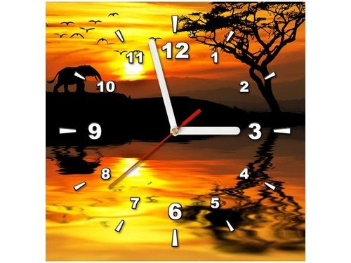 30X30CM ZEGAR AFRYKA OBRAZ DREWNO na Arena.pl