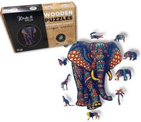 Puzzle Drewniane dla dzieci i dorosłych Słoń Elephant 3