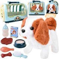 Interaktywny piesek beagle + karma + transporter akcesoria ZA4354