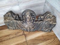 Płaskorzeźba drewniana Jezus Chrystus IHS gołębica prezent na komunie 60cm