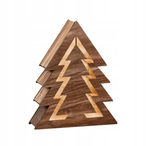 CHOINKA DREWNIANA las 10led 34cm TIMER BRĄZOWA na Arena.pl