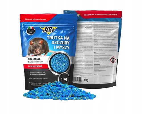 2x TRUTKA NA SZCZURY I MYSZY GRANULAT BRODIFAKUM NO PEST 1KG BARDZO na Arena.pl