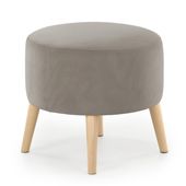 Pufa, Pufa Tapicerowana, Szary, Puf, Pufa okrągła, Podnóżek