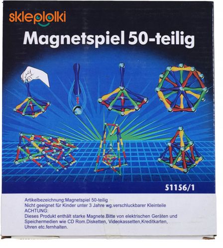 Klocki magnetyczne konstrukcyjne 50 elementów kreatywna zabawa 3D na Arena.pl