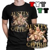 KOSZULKA T-SHIRT MĘSKI WZORY - Justin Gaethje BOKS MMA WALKI KLATKA - L