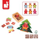 Janod : Układanka drewniana Miś w piżamie