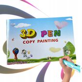 KSIĄŻKA Z SZABLONAMI DO DŁUGOPISU 3D PEN SZABLONY ZESZYT DO DRUKOWANIA