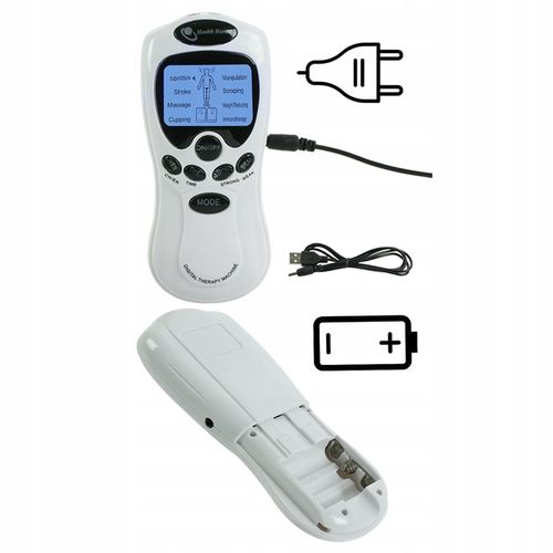 ELEKTROSTYMULATOR MIĘŚNI I NERWÓW TENS EMS ZESTAW ELEKTRODY PADY 2 KANAŁY na Arena.pl