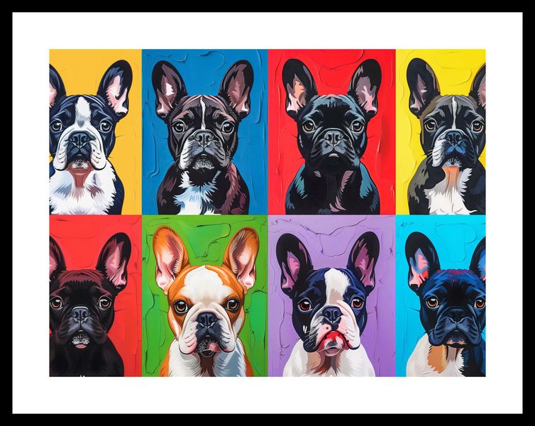 Plakat 40x30cm Buldogi Francuskie zdjęcie 3