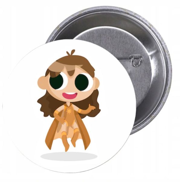 Przypinki buttony SUPER BOHATER TWOJA GRAFIKA zdjęcie 1