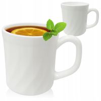 KUBEK SZKLANY OPAL TRADYCYJNY SZKLANKA Z UCHEM DO KAWY HERBATY 280 ML