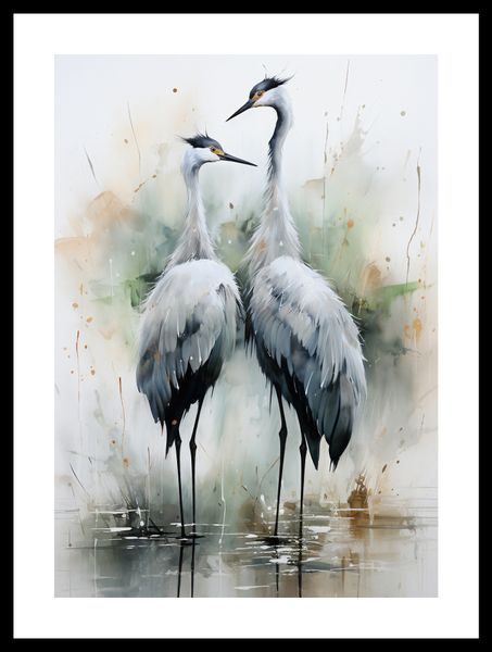 Plakat 29,7x42cm Tańczące Czaple zdjęcie 3