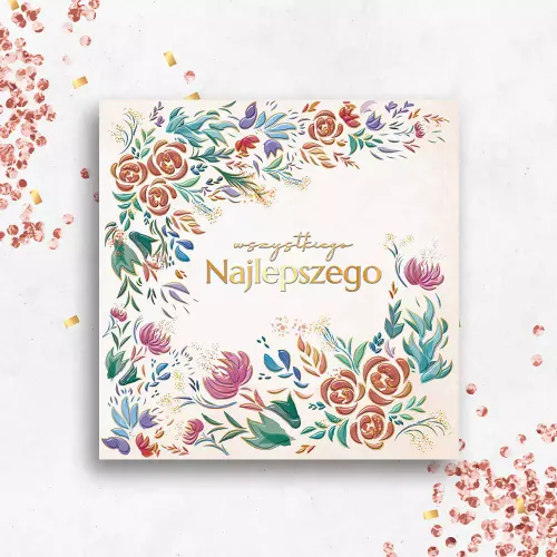 Karnet Kwadratowy, Retro Kwiaty na Arena.pl