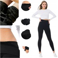 Legginsy Damskie Ocieplane Futerkiem Bambusowe Ciepłe Wysoki Stan M/L