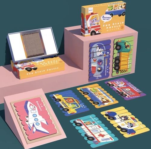 puzzle patyczki pojazdy jhtoy-194 na Arena.pl