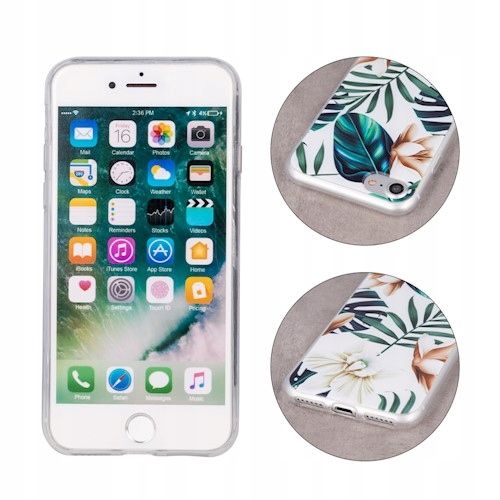 Etui do Iphone 7Plus 8Plus Liście leaves Kwiaty na Arena.pl