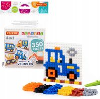 Klocki zręcznościowe Mozaika - pojazdy, 350 el poprawa sprawności manualnej