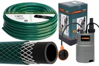 POMPA DO WODY CZYSTEJ BRUDNEJ ZANURZENIOWA 400W + PŁYWAK + WĄŻ 1" 10M